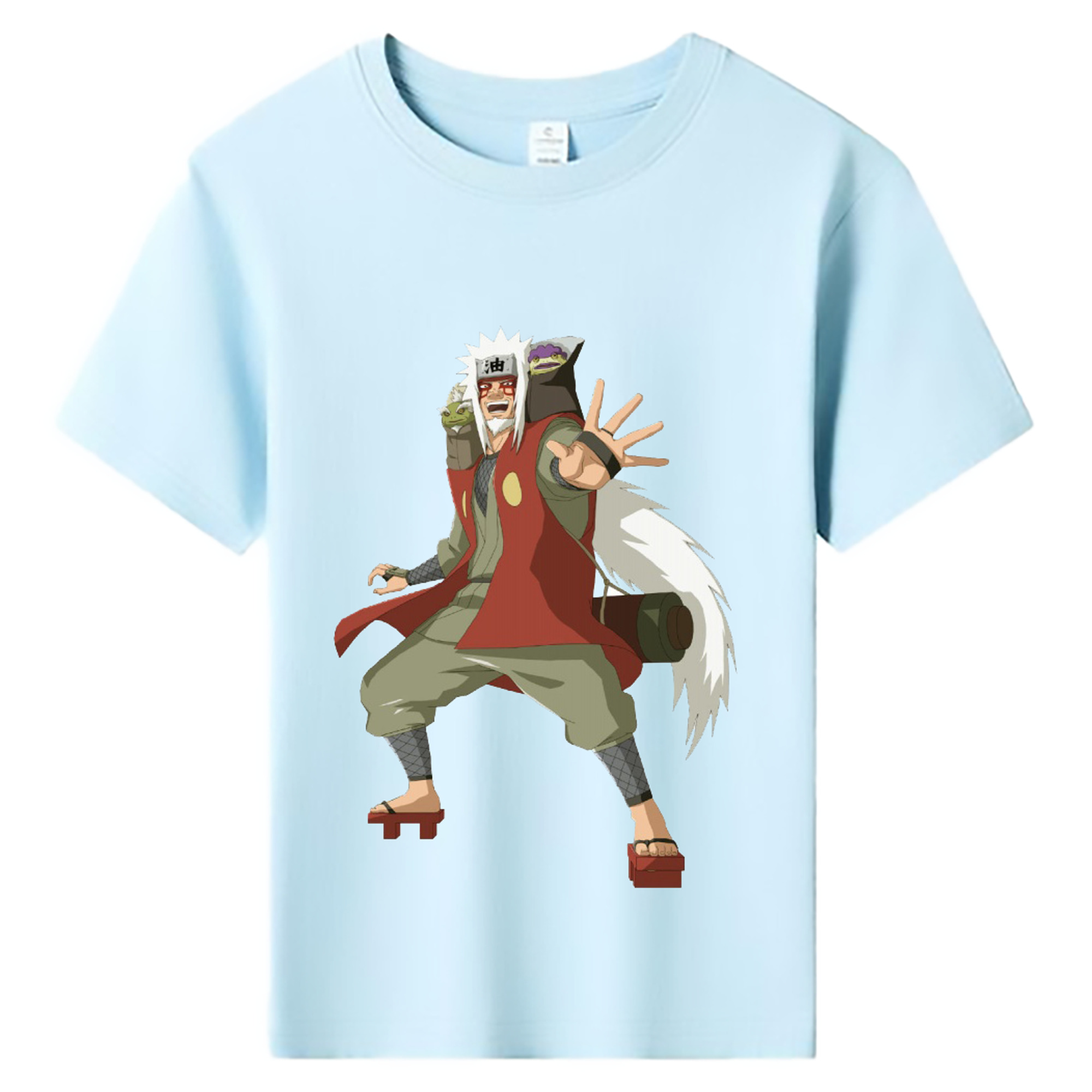 （画像用） NARUTO -ナルト- 自来也（じらいや） Jiraiya 綿100％キッズTシャツ（フロントプリント）